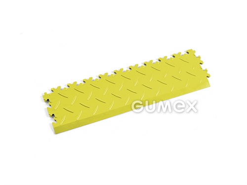 Anlaufkante FORTELOCK 2015, 7mm, 510x140mm, 92°ShA, Diamant-Dessin, PVC, gelb, 